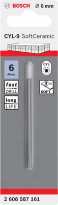 Imagen del producto de Bosch 2608587161 Bosch 1 Fliesenbohrer CYL-9 Ceramic 6x80mm