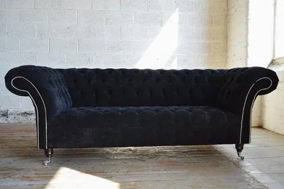 Obrázok produktu pre Chesterfield 3-miestna textilná dizajnová pohovka pohovka čalúnenie pohovky pohovky tkaniny