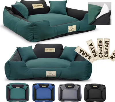 Produktbild von KINGDOG Laufstall Hundebett MM43 115x95 cm personalisiert abnehmbar Anti-Rutsch grün