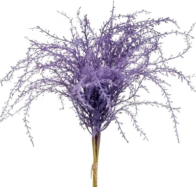 Produktbild von Kunstpflanzen Lila Trockengras Deko Beflockt 62cm 3er Set, 3 Stück
