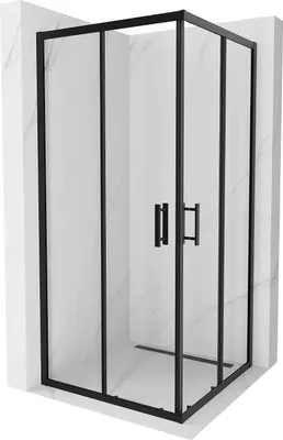 Immagine prodotto di Mexen Rio cabina doccia quadrata 90 x 90 cm, trasparente, nera - 860-090-090-70-00