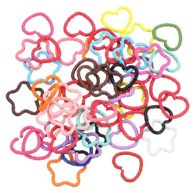 50 offene Verbindungsringe 16 mm bunt für Schmuck