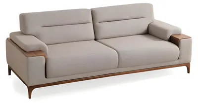 Image de Canapé trois places beige Canapé rembourré moderne et confortable Canapés  3 places 235 cm