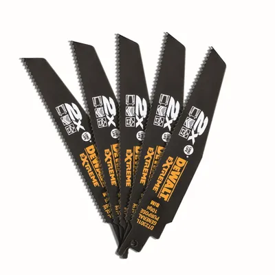 Produktbild von Dewalt DT2301L-QZ Gerade Sägeblätter, 152 mm x 2,5 mm, BIM, 10 TPI, 5 Stück