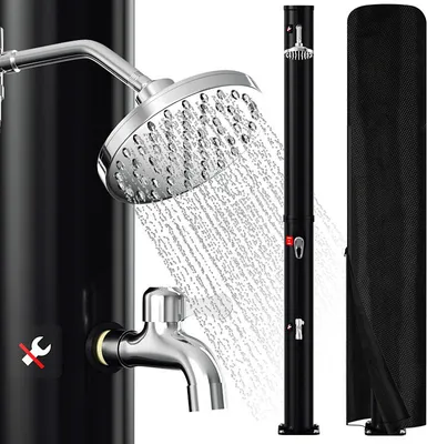 Produktbild von Izrielar Solardusche Außendusche Outdoordusche 20L mit Schutzabdeckung für Pool Camping