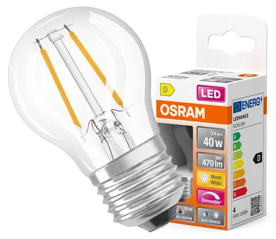 Zdjęcie produktu dla 2x Lampa LED A60 E27 11W = 100W 1521lm 2700K Ciepła 320° Retrofit Filament CLASSIC Osram Żarówka