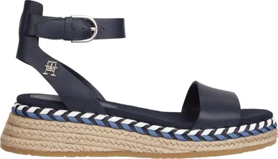 Image de Sandales classiques Tommy Hilfiger pour femmes FW0FW07080 DW6 Couleur : bleu Taille : 38