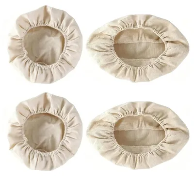 Bäckerleinen-Tuch für Gärkorb, rund/oval, 4 Stück