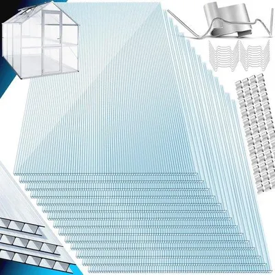 Produktbild von Polycarbonatplatten für Gewächshäuser - 14 Stück 4 mm