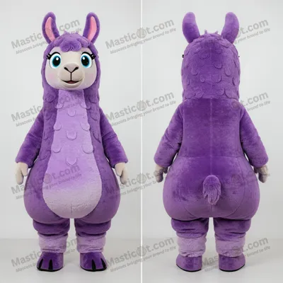 Produktbild von Lila MASTICOT flauschige Lama-Maskottchen