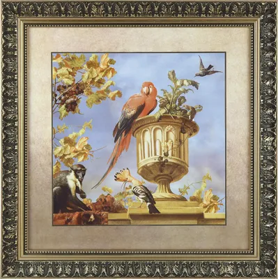 Immagine prodotto di Goebel Wandbild Melchior de Hondecoeter - Scharlachroter Ara, Porzellan, Bunt, 60.5 cm, 67075411