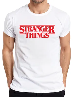 Immagine prodotto di Maglietta da uomo Stranger Fan Gift Hawkins Upside Down Retro 80s Series, bianco, L