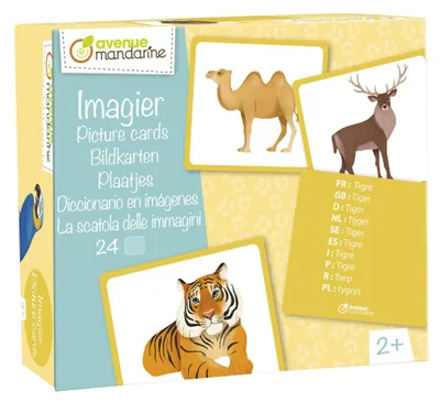 Immagine prodotto di Avenue Mandarine  Gioco didattico con figurine "Animali selvatici", imparare le lingue attraverso le immagini