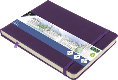 Produktbild von kangaro Skizzenbuch 80 Blatt DIN A5 quer purple heart