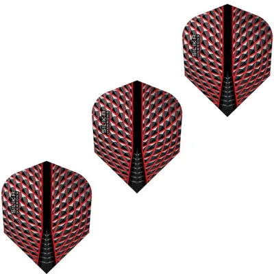 Produktbild von Harrows - Dart Flights, Kieselerde 3er-Pack PP6379 (Einheitsgröße) (Rot/Schwarz)