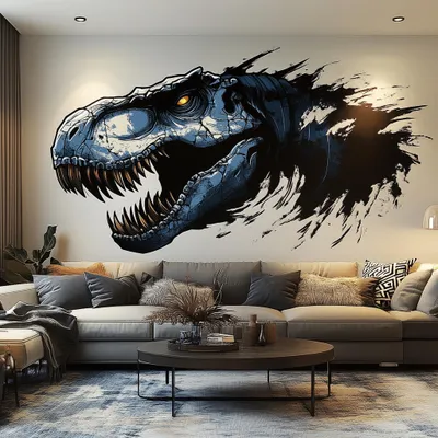 Immagine prodotto di Decords, adesivo da parete – T-Rex realistico con effetto 3D, 61 cm