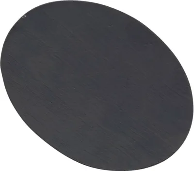 Produktbild von 13,5x10cm Kerzenteller Oval Aluminium Schwarz Kerzenhalter Untersetzer Tischdeko