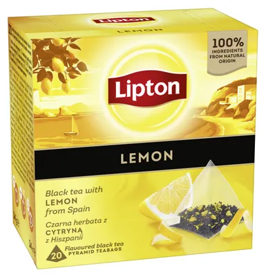 Zdjęcie produktu dla Lipton Piramidki Cytryna Czarna 20TB