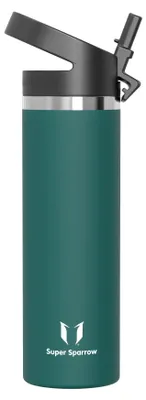 Immagine prodotto di Borraccia in acciaio inossidabile Sparrow, capacità 750 ml, thermos con coperchio e cannuccia