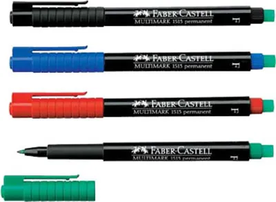 Produktbild von FABER-CASTELL MULTIMARK 1513 Folienstifte-Set farbsortiert permanent, 4 St.