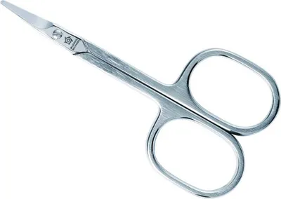 Produktbild von Pfeilring Babyschere, gebogen, strichmattiert, vernickelt