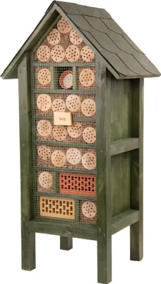 Produktbild von Insektenhotel - Wetterfest - Riesiges gemischtes beidseitig offenes Insektenhotel MKW Nr 2 - Insektenhaus aus massivem Laub- und Nadelholz