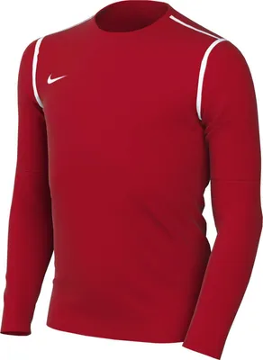 Image de T-shirt de football manches longues Nike Dri-FIT Park 20 pour enfants, couleur rouge université/blanc
