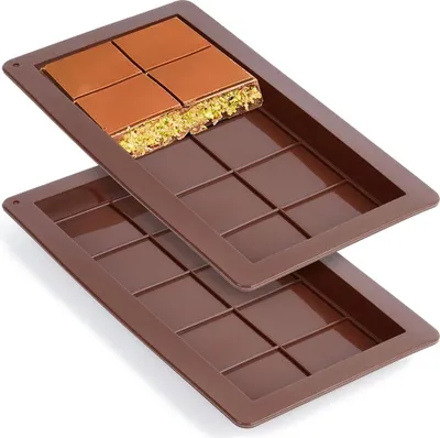 Produktbild von Schokoladenform Silikon | Dubai-Schokolade | 2er-Set - Dubai-Chocolate-Form