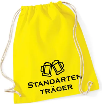 Produktbild von Huuraa Turnbeutel Standartenträger Schützenfest 12 Liter Yellow Baumwolle Rucksack Geschenkidee