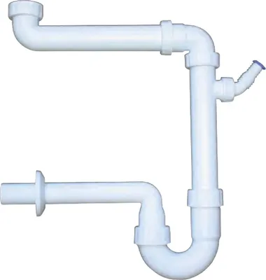 Produktbild von HAAS Kugelverschluss - Raumsparsiphon - Geruchsverschluss für Waschtisch / Bad 1 1/4 Zoll x DN 32, Typ 5472