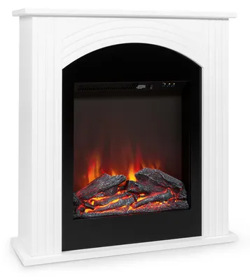 Produktbild von Klarstein Elbrus Elektrokamin, Kamin Elektrisch mit 2000 W, LED-Technik, Elektro Kamin mit Fernbedienung, weiß