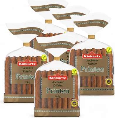 Produktbild von Kinkartz Aachener Kräuterprinten Lebkuchen mit Stückchen 200g 5er Pack