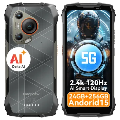 Produktbild von Blackview BL7000 5G Outdoor Handy 2025, 24GB+256GB/2TB Smartphone Ohne Vertrag, 6.78"FHD+,7500mAh,IP69K Wasserdicht,Baustellenhandy,50MP+32MP/Dual 4G