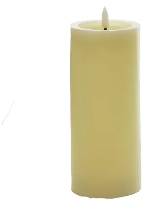 Produktbild von LED Wachskerze creme 17,5 x Ø 7,5 cm mit Flackerflamme und Timer
