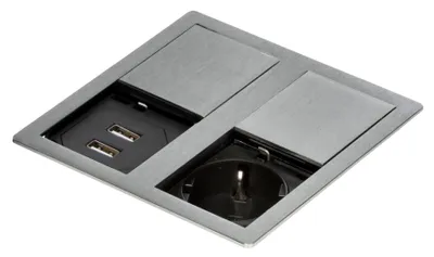 Immagine prodotto di Presa da cucina VersaHIT, 2x USB A, presa da cucina integrata IP54
