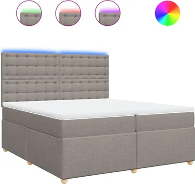 Obrázok produktu pre vidaXL Boxspring posteľ s matracom Taupe 200x200 cm Látka