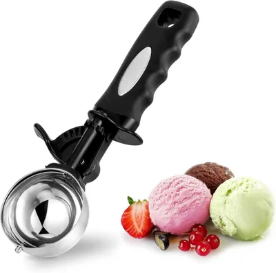 Produktbild von Eisportionierer 3,5 Esslöffel Keksschaufel 55 mm ergonomischer Griff Schwarz