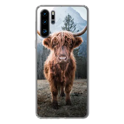 Produktbild von MuchoWow® Handyhülle Schutzhülle Hülle für Huawei P30 Pro Schottischer Highlander - Berg - Tier Silikon Softcase Handy Hülle - Schutzdeckel