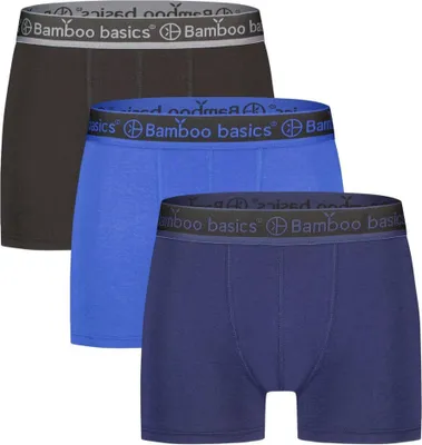 Produktbild von Bamboo Basics Boxershort Liam - Black - Blue - Navy - 3-Pack, Farbe:Black - Blue - Navy, Größe:M