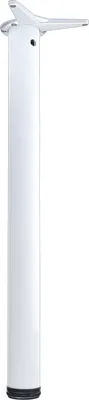 Produktbild von camar Tischfuß verstellbar 700-730mm rund ø 60mm, Metall Tischbein höhenverstellbar, Stahl weiß lackiert