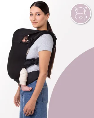 Zdjęcie produktu dla NOSIDEŁKO DLA DZIECKA 2w1 - MoMi COLLET CZARNE - KAPTUR 2 POZYCJE DO 15kg