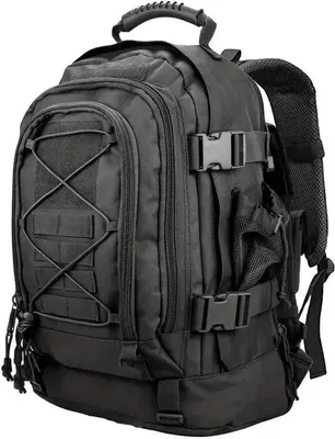 Produktbild von Famanu Rucksack 40-64 Liter - Schwarz - Wasserfest - Für Damen und Herren - Schule und Reisen