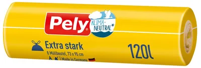 Image de Sac à cordon Pely Climatiquement neutre Extra fort 120 litres 8 pièces