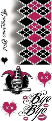 Produktbild von Halloween Tattoos "Harlekin" | 30 x 14 cm