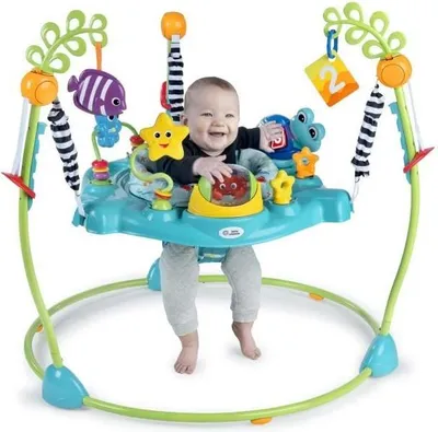 Produktbild von BABY EINSTEIN Curiosity Spielcenter, 2-in-1 Aktivitätscenter, 360° Drehsitz, Bodenspielzeug, 6M+