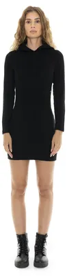 Produktbild von Leone 1947 Glam Winter Damen Geripptes Kapuzenkleid