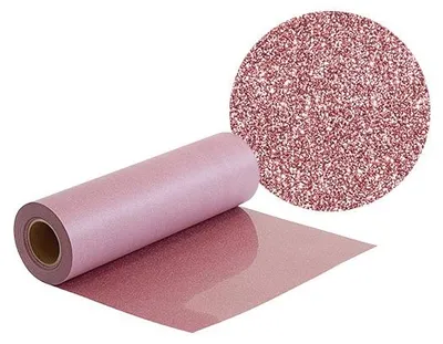 Produktbild von Plottermarie Plotterfolie Mega Glitter für kreative Veredelungen – Plotterfolie für Textildruck, T-Shirts, Baumwolle, Polyester, DIY & Spezialeffekte 100 x 50 cm - 957 Rose Gold