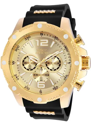Obrázok produktu pre Invicta I-Force 19660 Pánske Hodinky - Quartz Hnutie - Nerezová Oceľ so Zlatým Ciferníkom - 50 mm
