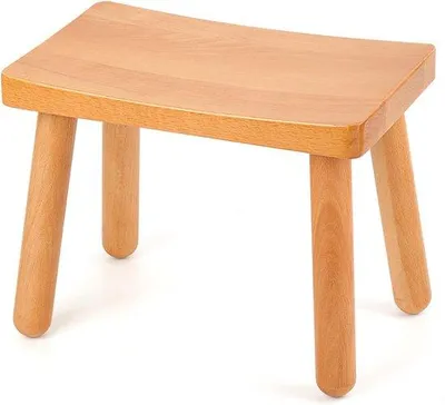 Productafbeelding van Famanu Hocker met antislip ontwerp - Massief hout, kinderhocker, 33 cm (L) x 20 cm (B) x 25 cm (H)