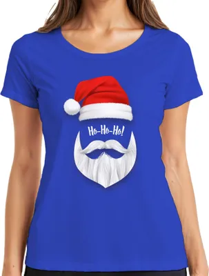 Produktbild von Ho Ho Ho Weihnachtsmann Santa - Weihnachten Weihnachtsgeschenk Christmas Damen T-Shirt, Blau, S